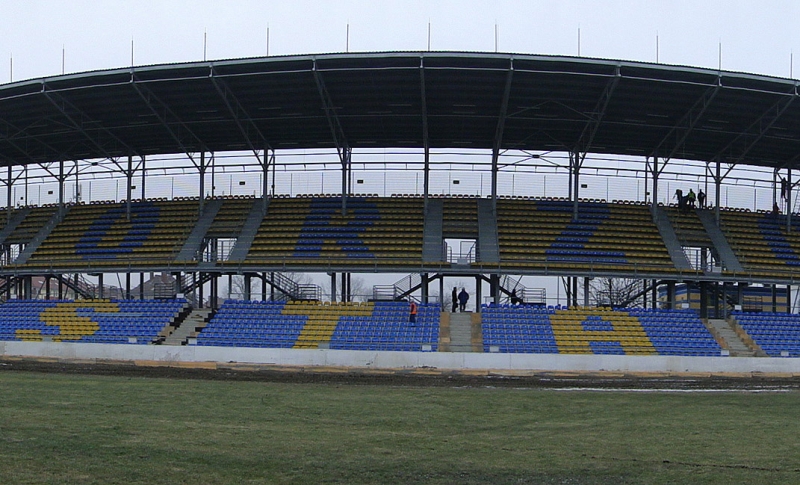 Panoramy z przebudowy stadionu żużlowego