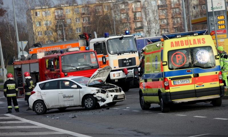 Wypadek na rondzie Gdańskim