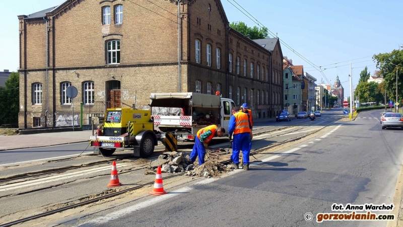 Awaria torowiska na Warszawskiej