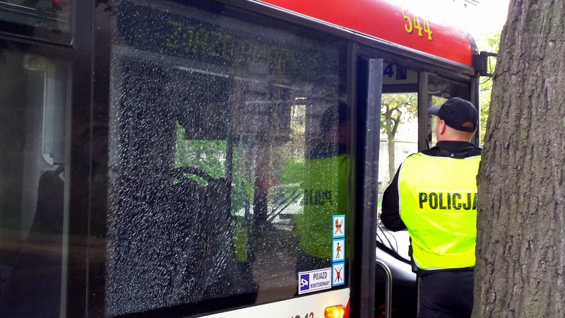 Obrzucali kasztanami autobus. Szuka ich policja [zdjęcia]