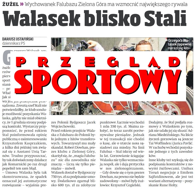 PS: Walasek blisko Stali