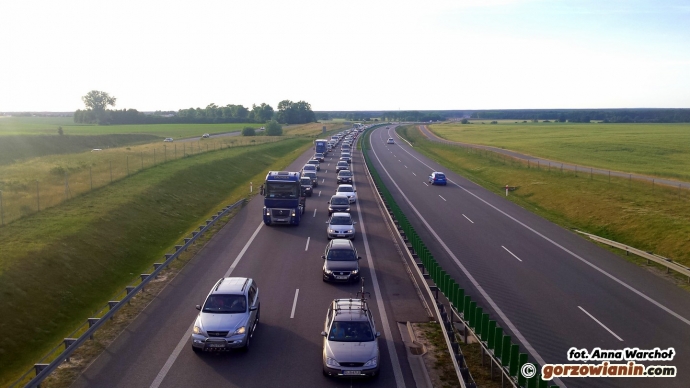 7/8 Zakorkowana S3 przed Gorzowem