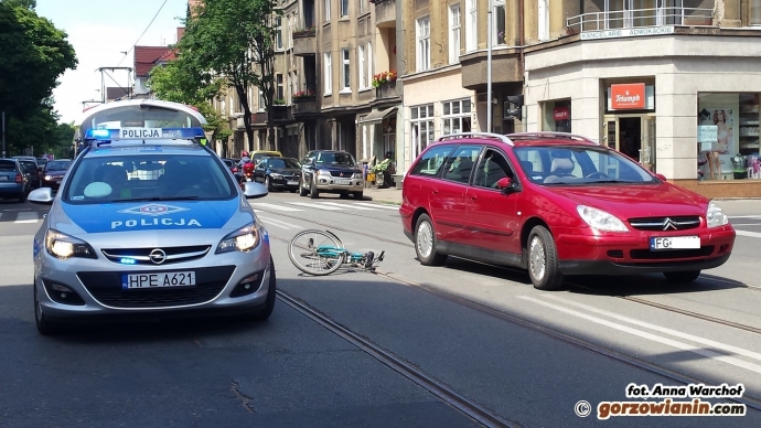 1/7 Potrącenie rowerzystki na Mieszka I