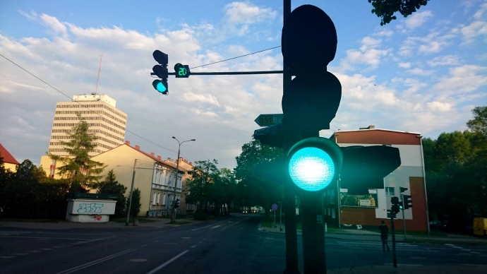 4/4 Liczniki czasu na skrzyżowaniu Kosynierów Gdyńskich - Mościckiego - Mickiewicza