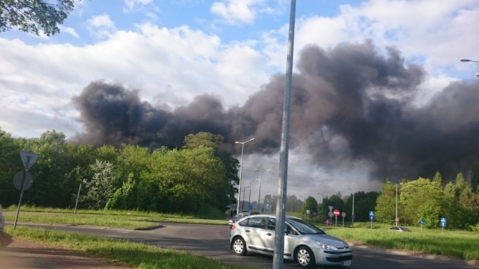 7/7 Pożar opon na poligonie