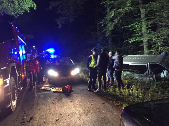 4/6 Wypadek na drodze Zdroisko - Rybakowo