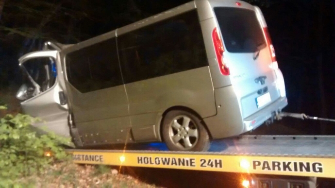 6/6 Wypadek na drodze Zdroisko - Rybakowo