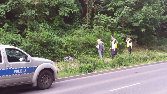 6/6 Potrącony rowerzysta przy Wyszyńskiego
