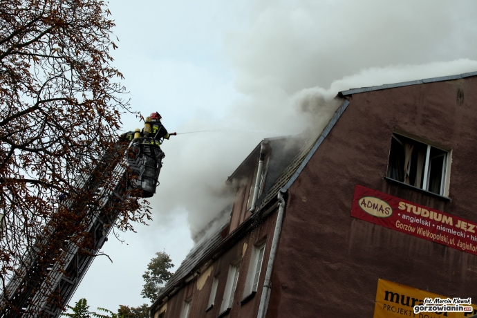 8/13 Pożar budynku przy Jagiellończyka