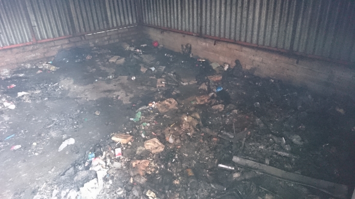 7/9 Pożar garaży na bulwarze