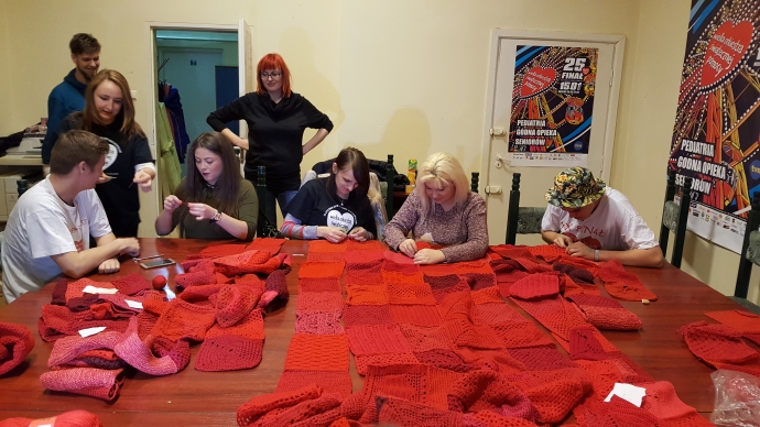 4/5 Serce z włóczki