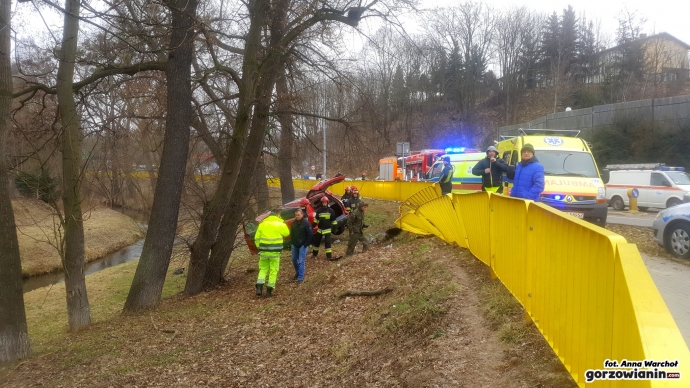 3/9 Przebił barierki i uderzył w drzewo