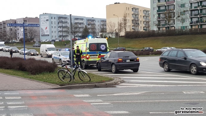 2/7 Potrącenie rowerzysty na rondzie Górczyńskim