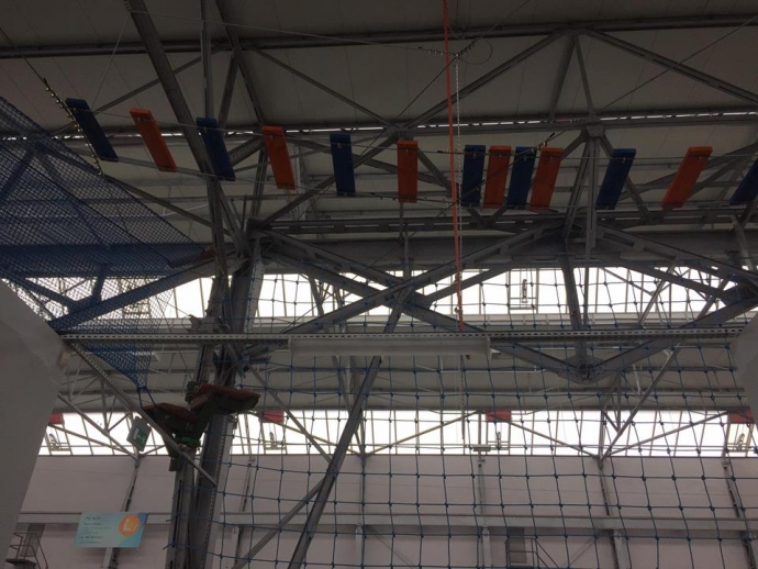 6/6 Park trampolin w budowie