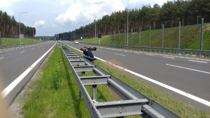 2/6 Śmiertelny wypadek na S3 z udziałem motocyklisty