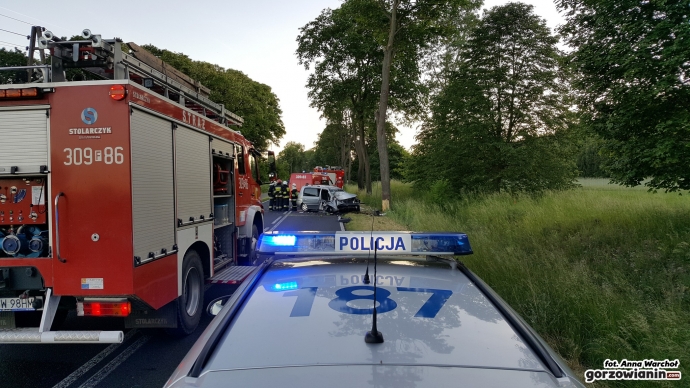 6/6 Osobowa Kia rozbiła się o drzewo w Mościczkach