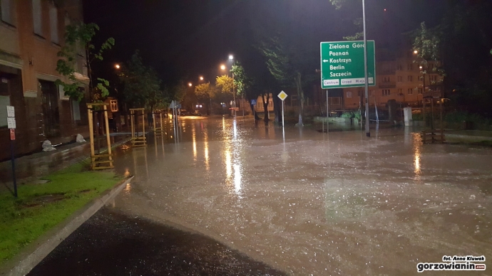8/10 Zalane ulice w Gorzowie 28.06.2017