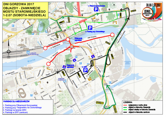 1/3 Plan objazdów na Dni Gorzowa