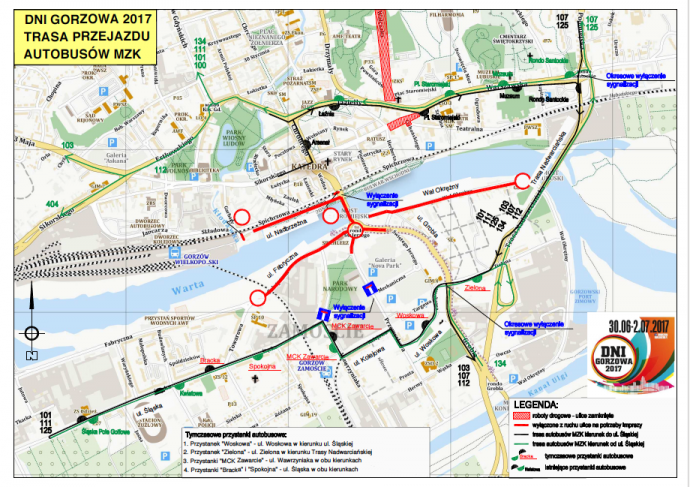 2/3 Plan objazdów na Dni Gorzowa