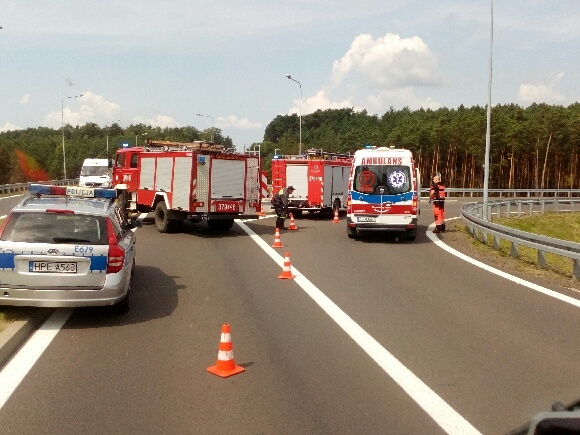 2/7 Wypadek na węźle S3 koło Skwierzyny