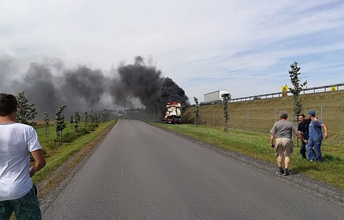 4/5 Pożar ciężarówki pod Gorzowem