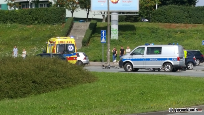 19/25 Rowerzysta potrącony na rondzie Górczyńskim