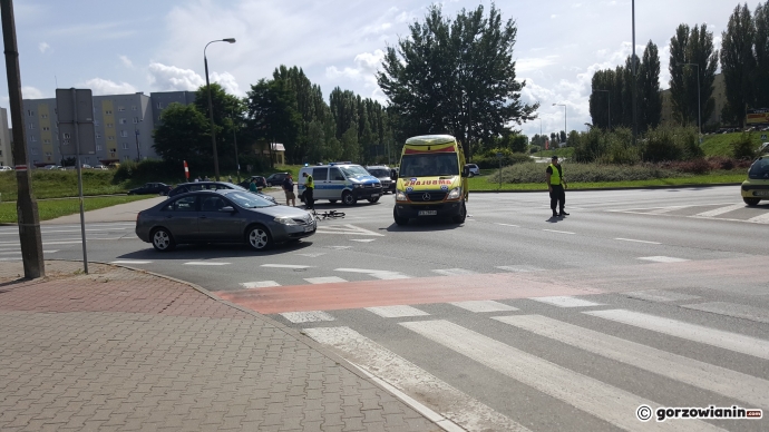 23/25 Rowerzysta potrącony na rondzie Górczyńskim