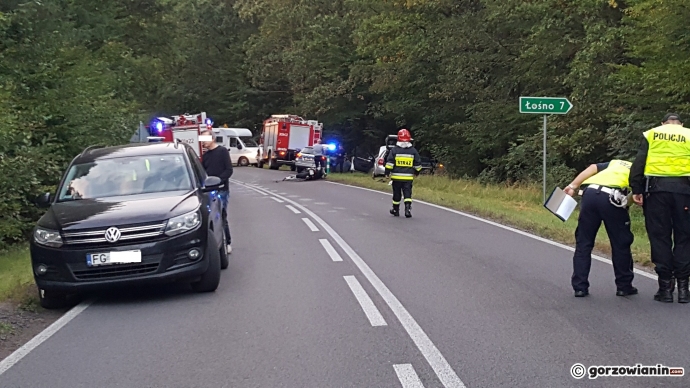 2/4 Wypadek na trasie Kłodawa-Barlinek