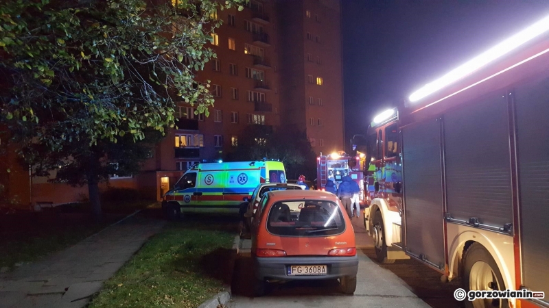 3/8 Pożar w bloku przy ul. Widok