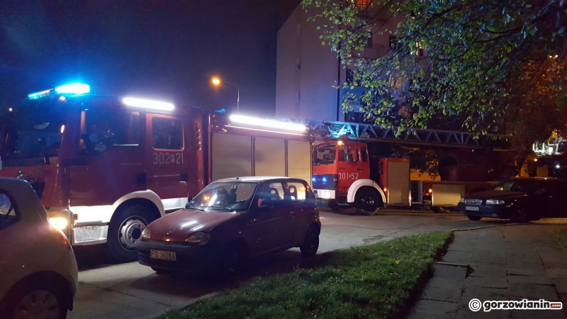4/8 Pożar w bloku przy ul. Widok