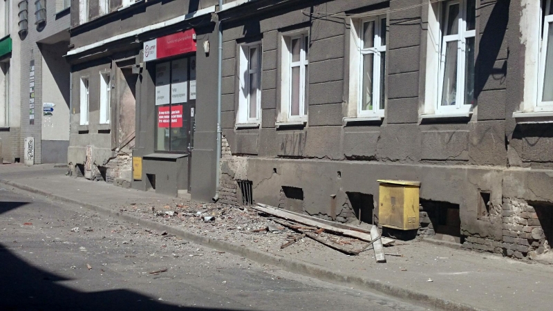 5/8 Zawalenie części dachu przy Garbary