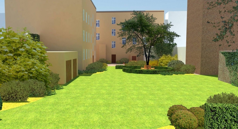 4/7 Wizualizacja podwórek przy Chrobrego