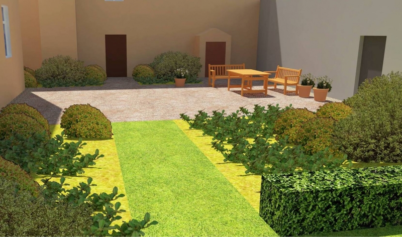 7/7 Wizualizacja podwórek przy Chrobrego