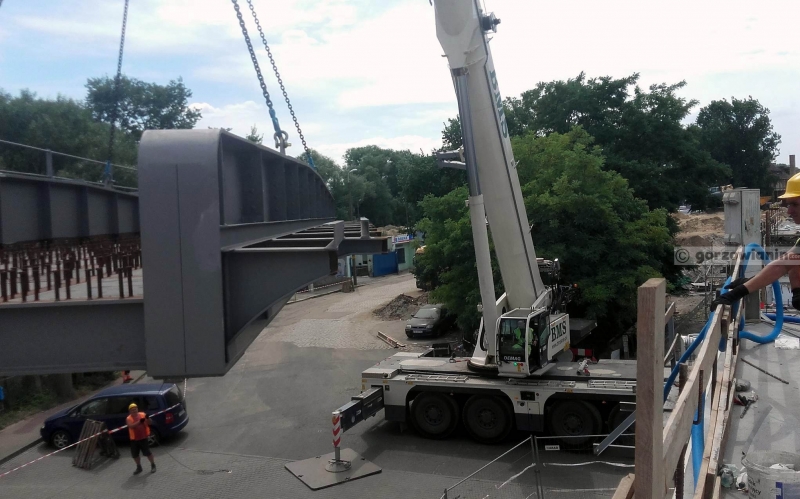 8/21 Montaż wiaduktu nad ulicą Garbary