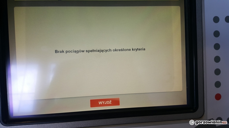 6/6 Biletomat na dworcu PKP