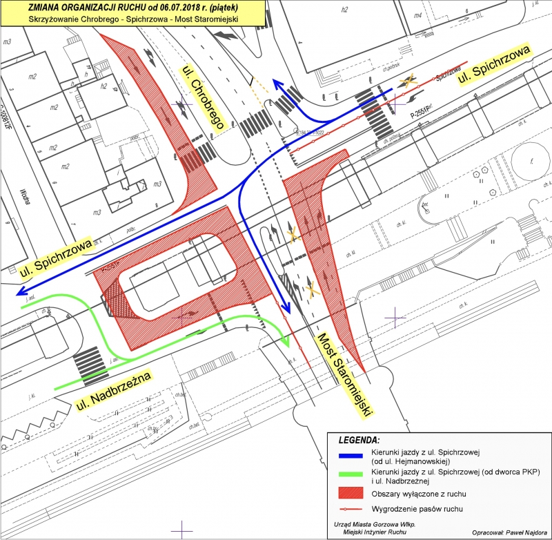1/3 Organizacja ruchu w rejonie ul. Chrobrego i mostu Staromiejskiego