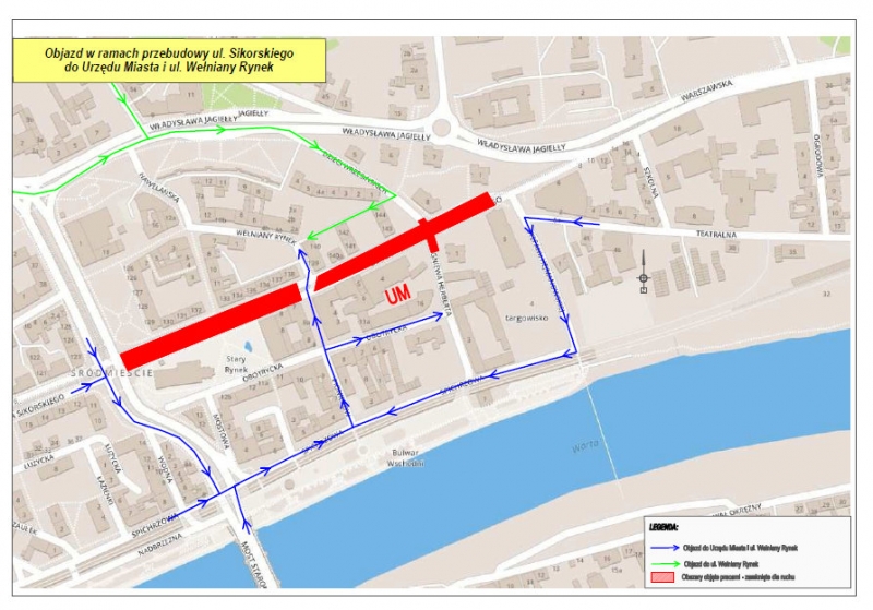 3/4 Objazdy na czas budowy deptaka