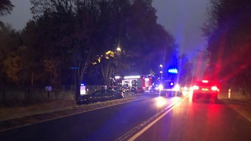 4/6 Audi uderzyło w drzewo w Kłodawie