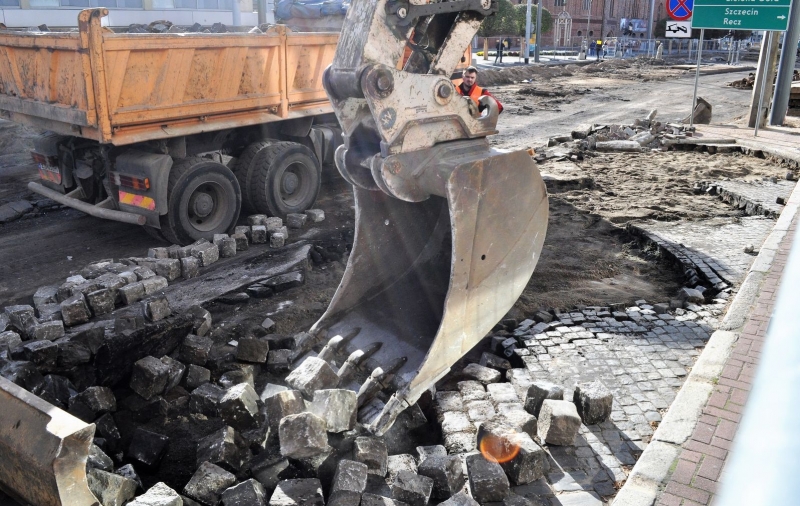 3/12 Tak wyglądają prace na deptaku