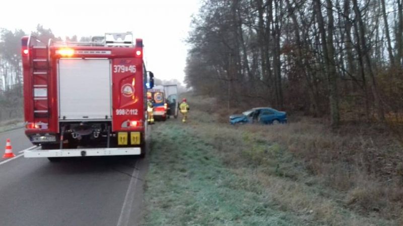 1/5 Wypadek na trasie Skwierzyna-Międzyrzecz