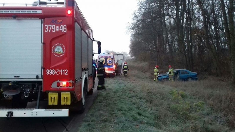 2/5 Wypadek na trasie Skwierzyna-Międzyrzecz