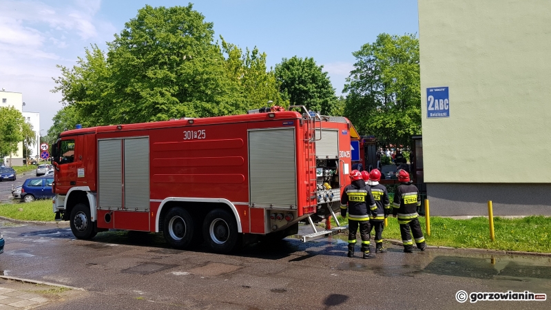 1/7 Pożar w bloku przy ul. Kościuszki