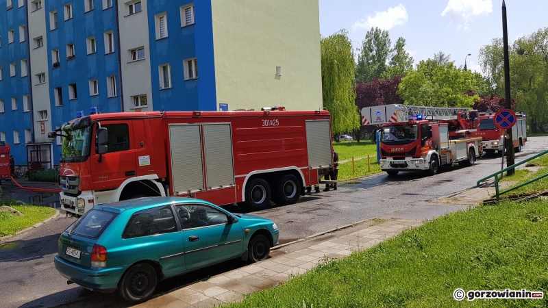 2/7 Pożar w bloku przy ul. Kościuszki