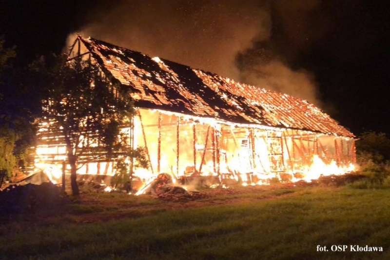 6/9 Pożar stodoły w Kłodawie