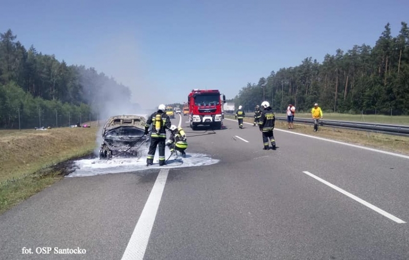 4/4 Pożar auta na S3