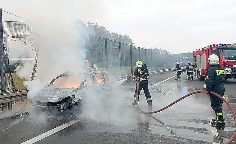 2/7 Pożar mazdy na S3