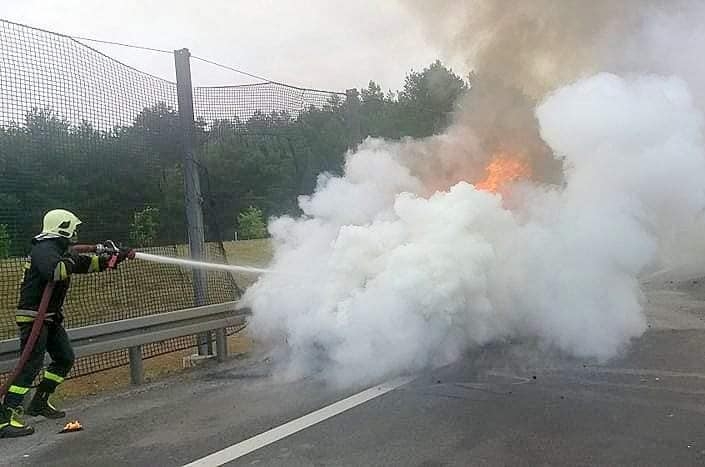 6/7 Pożar mazdy na S3