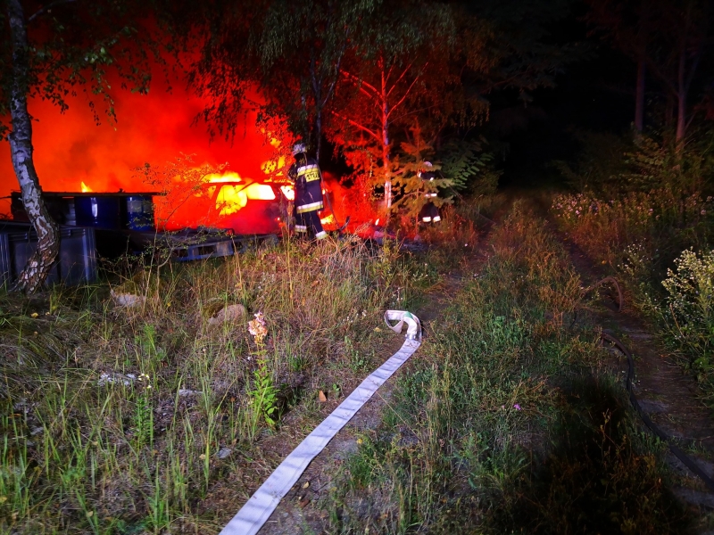 5/6 Pożar samochodów w Łupowie