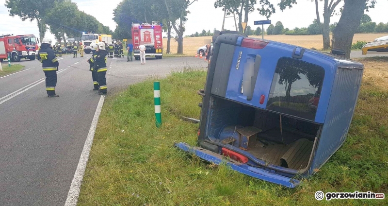 3/4 Wypadek na krzyżówce Lubno-Marwice