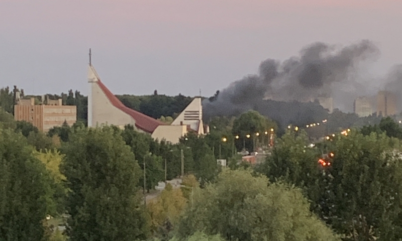 1/7 Pożar na ogródkach działkowych przy Piłsudskiego